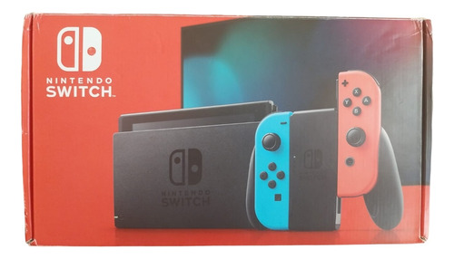 Nintendo Switch Videogame Portátil 32gb Standard Cor Vermelho-néon, Azul-néon E Preto