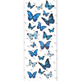 Stickers  Para Uñas Mariposas Celestes 005