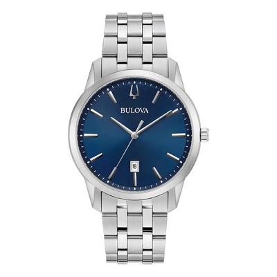 Reloj Bulova Sutton Quartz Bl96b338 Plateado Azul | Meses sin interés