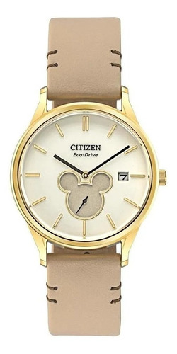 Citizen Mickey Shadow Gold Tone Bv1132-08w ...... Dcmstore Color De La Correa Rosa Pálido Color Del Bisel Oro Color Del Fondo Blanco