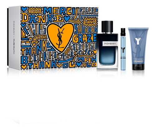 Kit Perfume Hombre Yves Saint Laurent Y Men Edp 100 Ml + Sho