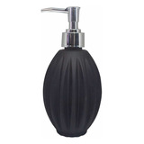 Frasco Vidro Saboneteira Lavabo Gomo Preto 250ml Luxo