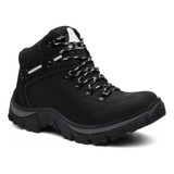 Bota Adventure Coturno Couro Feminina Trilha Palmilha Gel Pu