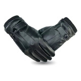 Guantes De Piel De Cordero For Pantallas Táctiles Negro P