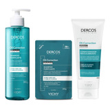 Kit Vichy Dercos Oil-correction Shampoo + Refil + Condicio