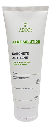 Sabonete Liquido Secativo Anti Acne Adcos 120ml Acne Solutio Tipo De Pele Acneica