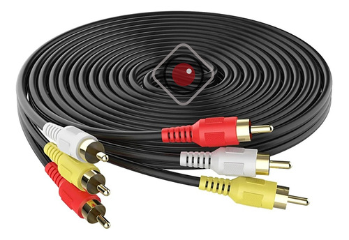 3 Cables Rca Audio Video 5m 5 Mts - Redvision