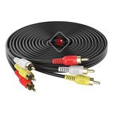 3 Cables Rca Audio Video 5m 5 Mts - Redvision