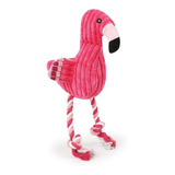 Peluche Flamenco Juguete Con Soga Y Chifle 30cm