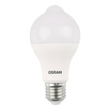 Lámpara Led Osram C/ Sensor Movimiento 9w Luz Fria E27