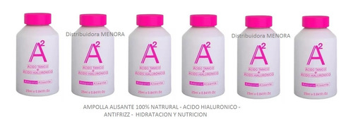 Ampolla Alisante A2 -ácido Hialuronico -1oo% Natural X 6 Uni