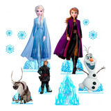 Figuras De Coroplast Frozen Fiesta Decoración Olaf Elsa Anna