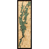 Señales - Lake Champlain 3-d Nautical Wood Chart, 13.5 