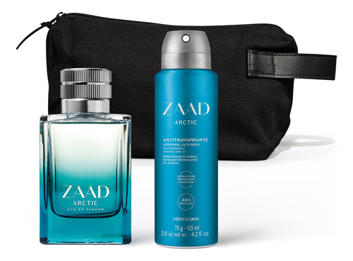 Kit Zaad Arctic: Eau De Parfum + Desodorante + Nécessaire