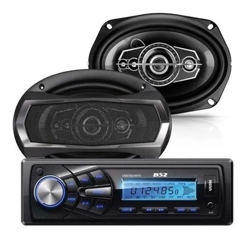 Combo Audio Auto B52 Estereo Bt Usb + 2 Parlantes 6.9  400 W