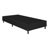 Base Cama Box Solteiro 88x188x25 Sued Preto Sanmade Maite