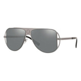 Versace Ve2212 1001/6g Aviator Plata Con Accesorios