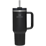 Vaso Acero Inoxidable Con Popote Portatil Color Negro Mate