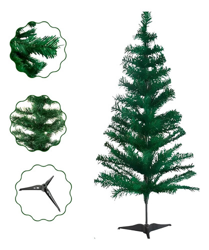 Árvore De Natal Grande1,20m Decoração Natalina Verde /nevada