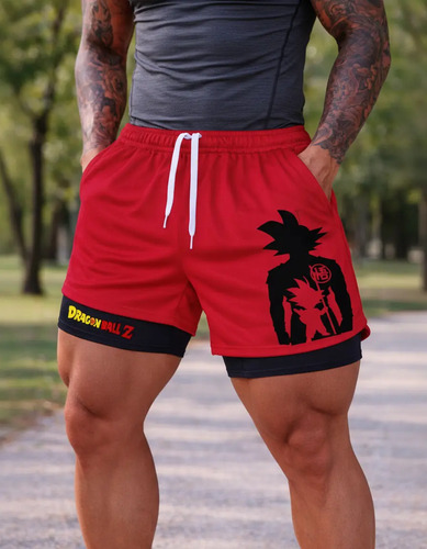 Short Deportivo Dragon Ball Z Goku Con Licra Hombre