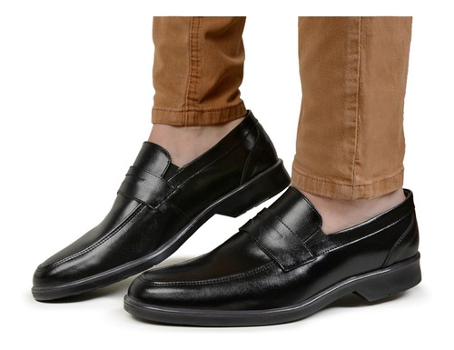 Sapato Masculino Social Couro Solado Ultra Confort Em Gel