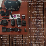  Nikon D3200 Dslr Color  Negro 