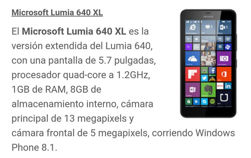 Lumia 640 Xl Liberado Pantalla 5,7 No Envío 