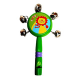 Maraca Sonajero Con Cascabeles Y Silbato De Madera Infantil