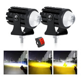 Par Faros Led Para Moto Auto Estrobos Tres Modos 60w