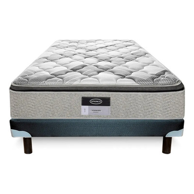 Colchón América King Size Ortopédico Más Box Modelo Yorker Color Gris | Meses sin interés