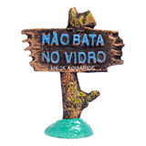 Enfeite Peixe Betta Aquario Placa Não Bata No Vidro J18