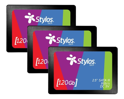 Disco Sólido Ssd Interno Stylos Stmssd1b 120gb Kit 3 Piezas