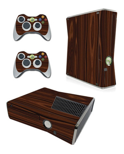 Skin Personalizado Para Xbox 360 Slim Madera (0055)