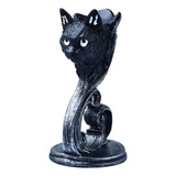 Estatua De Gato Negro, Soporte De Base De Exhibición