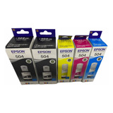 Pack Kit 5 Tintas Originales Epson 504 2bk 3 Col. Facturadas