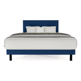 Recamara Cama Base Cabecera Urban Individual Lino Azul