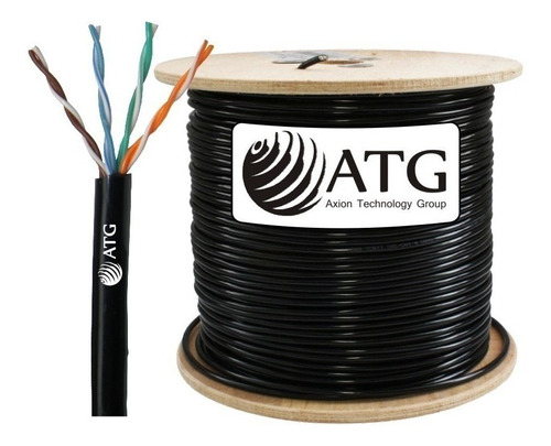 Cable Utp 100% Cobre Atg Cat5e Exterior Redes Cctv