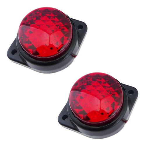 Luz Led Lateral Para Camion El Par 12/24 Volt Redondo