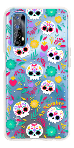 Funda Para Realme  Mujer Calaveras Flores Corazones Nombre