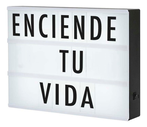 Tablero Led Con Letras Caja Luminosa Mensajes Ligth Box Color Blanco