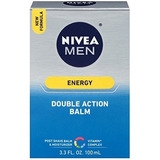 Nivea For Men Energía, De Doble Acción Bálsamo 3,30 Oz (pack