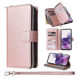 Funda Para Samsung Galaxy S22 Ultra / Oro Rosa + Tarjetero