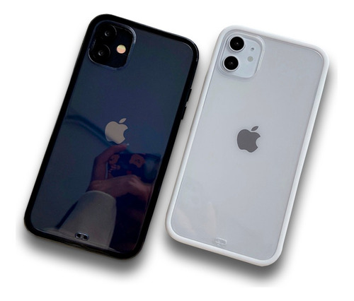 Carcasa Transparente Borde Color Para Modelos iPhone 