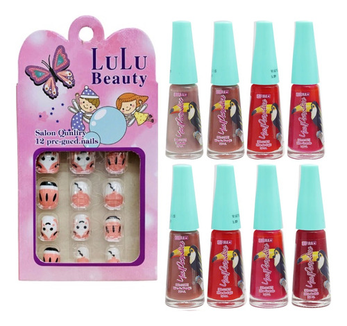 Kit 8 Esmaltes Teen Linha Unicórnio Infantil Atacado Make