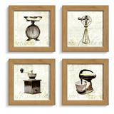 Kit Quadro Decorativo Cozinha Cantinho Do Café Vintage Retrô