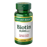 Suplemento Nature's Bounty Biotina 10.000 Mcg 120 Softgels
