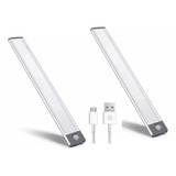 Pack2 Luz Barra Led Con Sensor Movimiento Mueble Baño Cocina