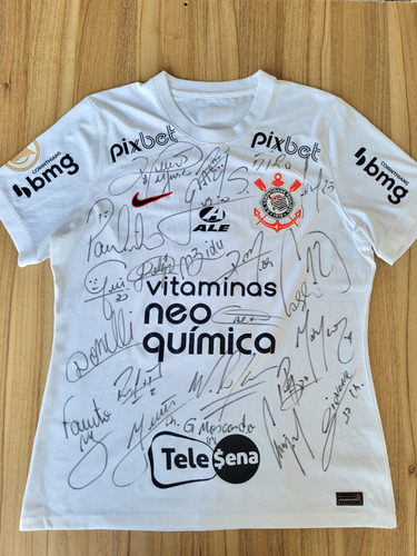 Camisa Corinthians Autografada Jogo Jogador Home 2023 2024