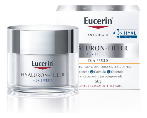 Eucerin Hyaluron-filler Dia Creme Facial Antirrugas Fps 30 5 Tipo De Pele Pele Seca À Mista