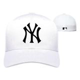 Gorra Blanca Nueva York Ny Beisbol Cerrada Flex Unisex